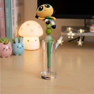Green Character Top Decorative Ballpoint Pen - Home Accents Handmade